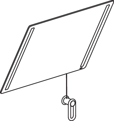 HEWI Kippspiegel „Serie 801“ 60 × 54 cm in Senfgelb