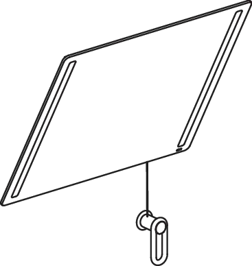 HEWI Kippspiegel „Serie 801“ 60 × 54 cm in Signalweiß HEWI Kippspiegel „Serie 801“ 60 × 54 cm in Signalweiß