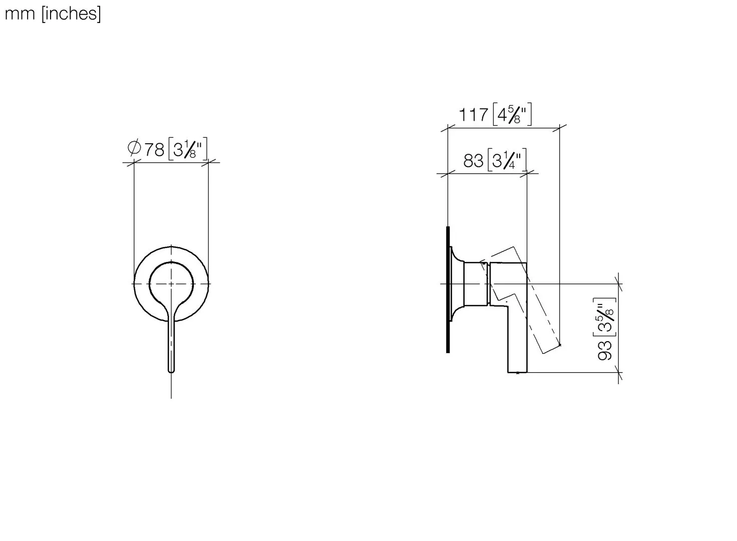 UP-Einhandbatterie mit Abdeckplatte VAIA Chrom 36060809 UP-Einhandbatterie mit Abdeckplatte VAIA Chrom 36060809
