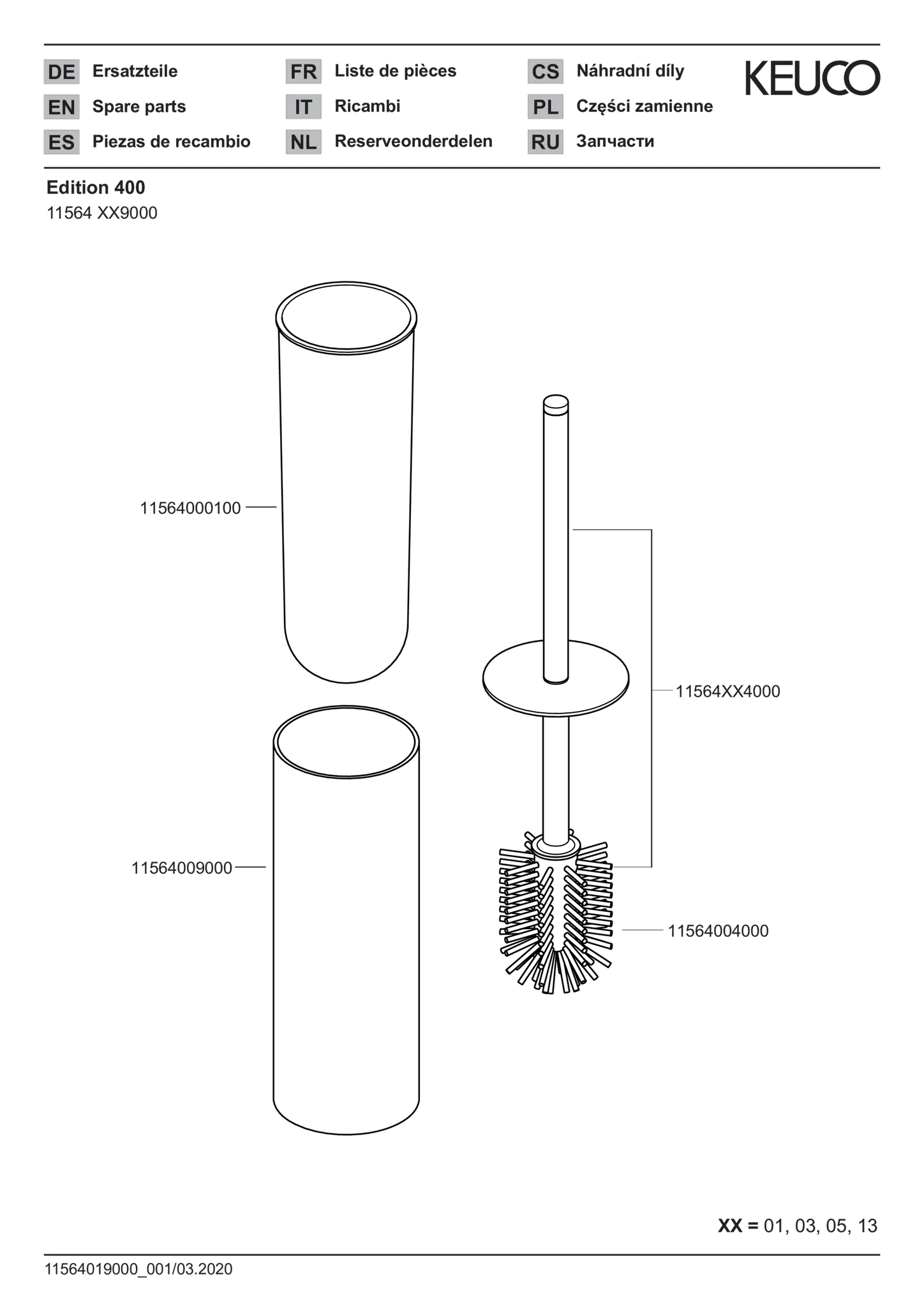 Edition 400 11564019000 Toilettenbürstengarnitur komplett verchromt Edition 400 11564019000 Toilettenbürstengarnitur komplett verchromt