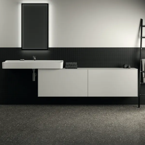 Ideal Standard Waschtischunterschrank „Conca“ 198,7 × 55 × 37,3 cm Weiß matt lackiert Ideal Standard Waschtischunterschrank „Conca“ 198,7 × 55 × 37,3 cm Weiß matt lackiert