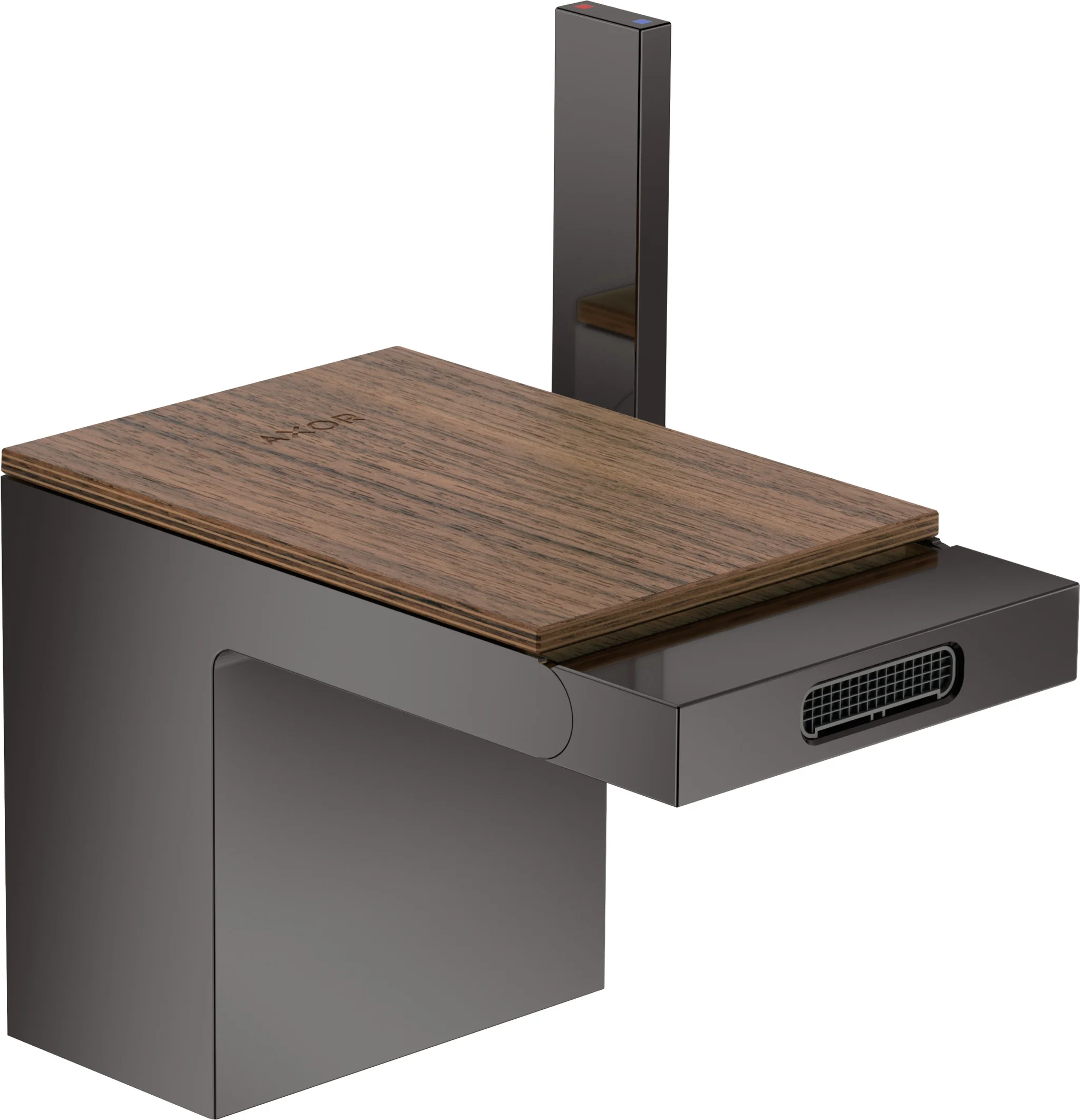 Hansgrohe AXOR MyEdition Platte 117 mm, Amerikanischer Nussbaum, abnehmbar