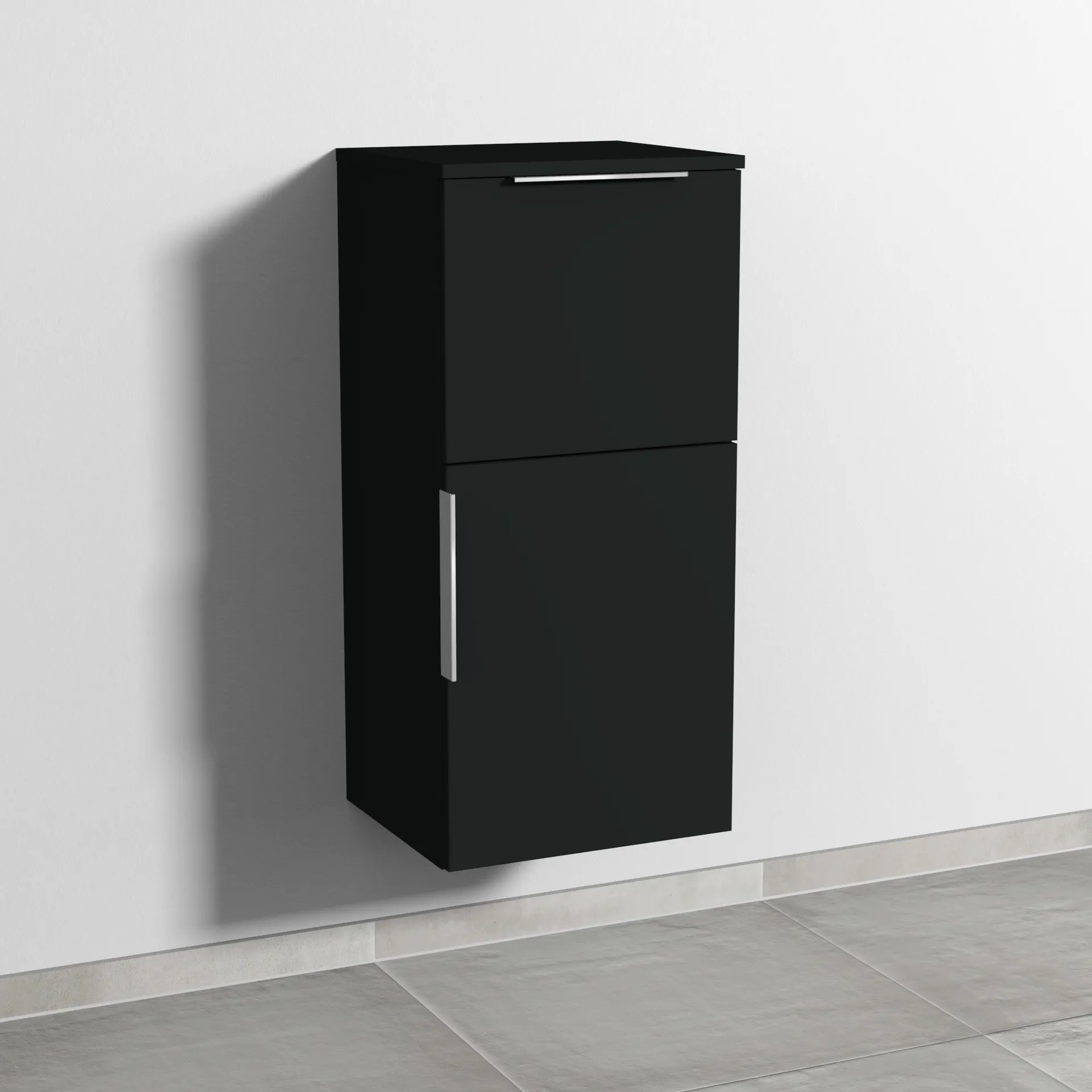 Sanipa Mittelschrank „3way“ 400 × 850 × 345 mm Anschlag rechts, in Vulkan (matt), Anschlag rechts