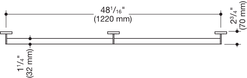 HEWI Haltegriff „System 900“ in Schwarz tiefmatt