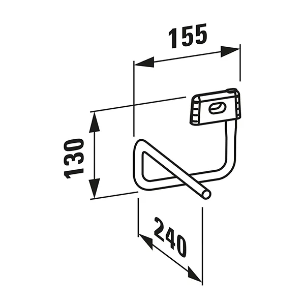 Laufen Handtuchhalter VAL 155x235 Chrom, passend zu H815285 Laufen Handtuchhalter VAL 155x235 Chrom, passend zu H815285
