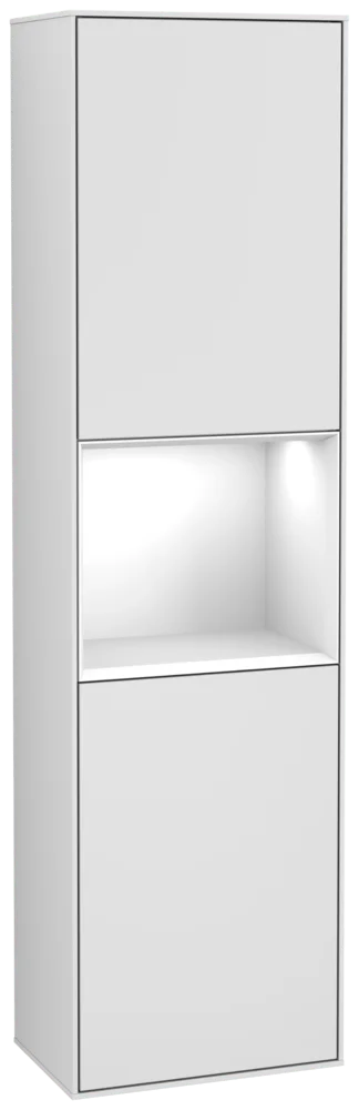 Villeroy & Boch Finion Hochschrank G46, 418x1516x270mm, Beleuchtung, Weiß
