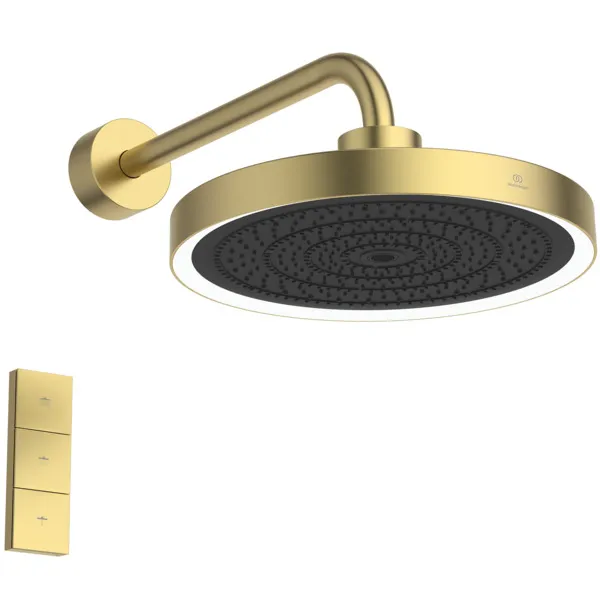 Ideal Standard Idealrain Solos A7890A2 3-Funktion Wandanschluss LED-Leuchtring Brushed Gold Ideal Standard Idealrain Solos A7890A2 3-Funktion Wandanschluss LED-Leuchtring Brushed Gold