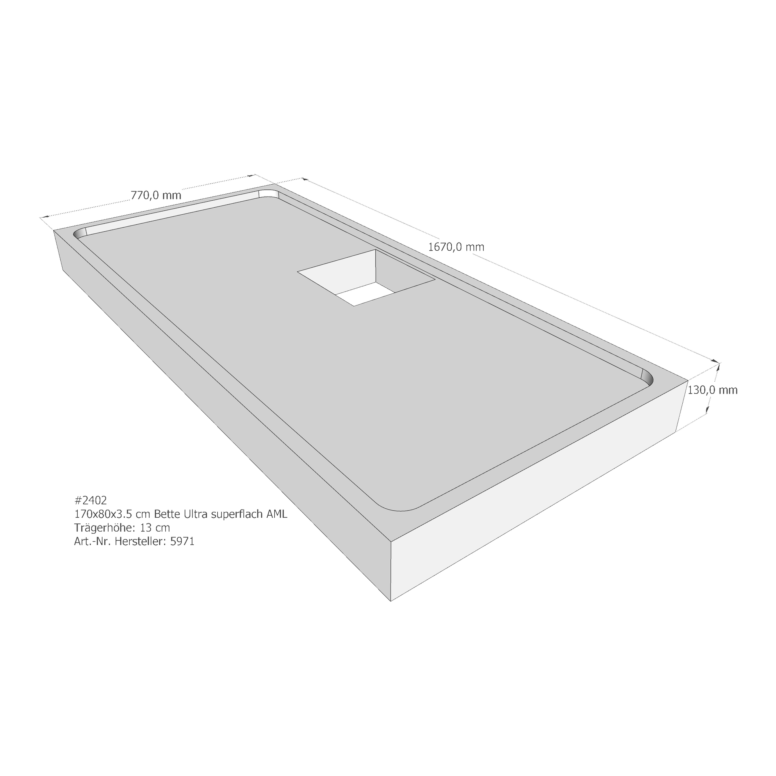 Duschwannenträger für Bette Ultra (superflach) 170 × 80 × 3,5 cm Duschwannenträger für Bette Ultra (superflach) 170 × 80 × 3,5 cm
