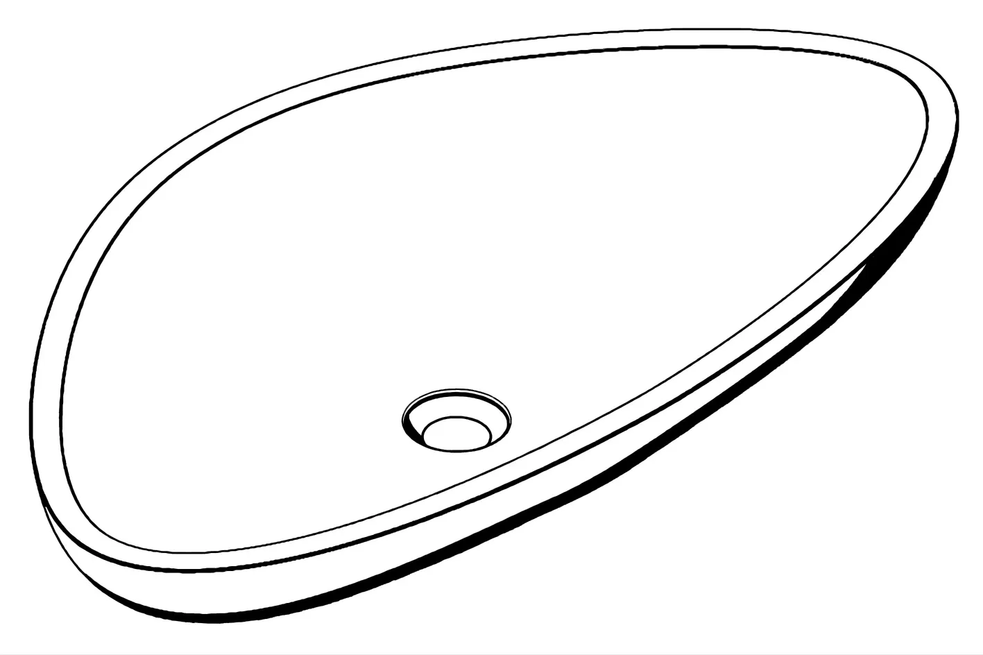 Hansgrohe Aufsatzwaschtisch AXOR Massaud, weiß, 800 x 450 mm