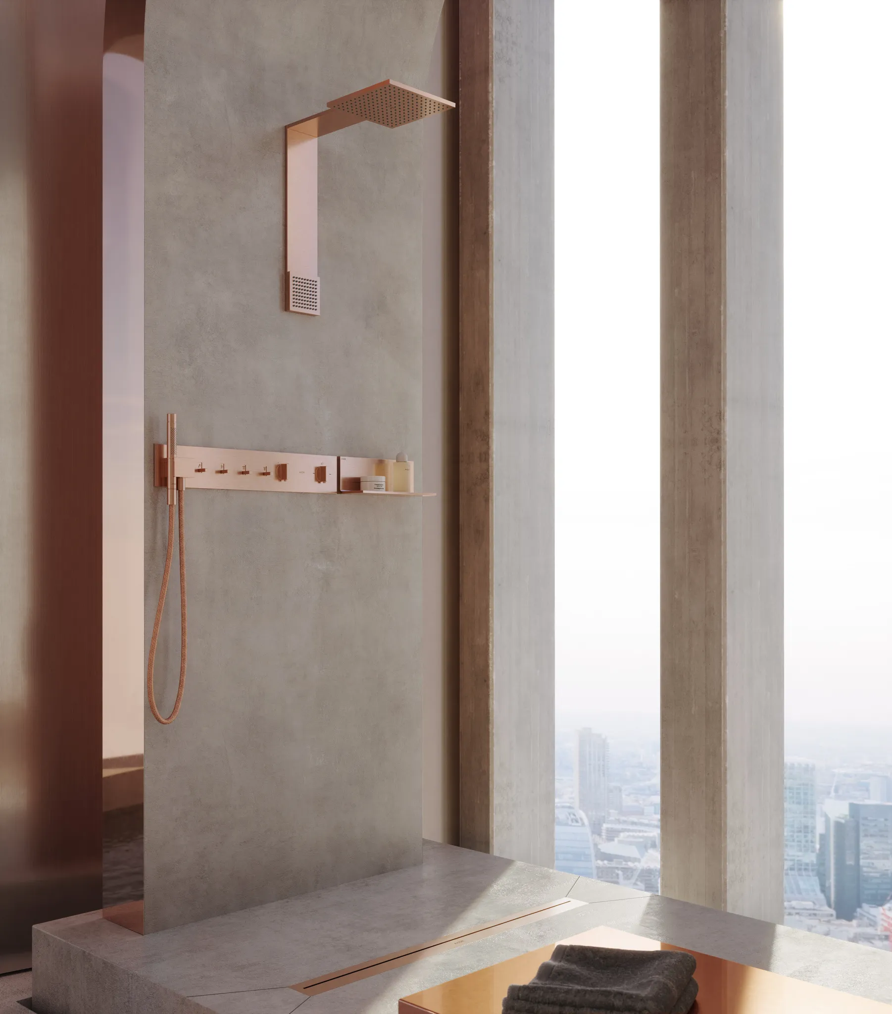 AXOR ShowerComposition Brausenmodul 250/250 2jet mit Schulterbrause Chrom