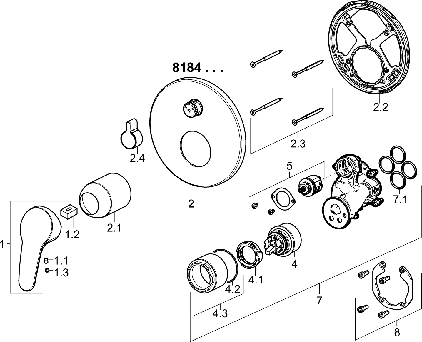 HansaMIX Wannen- und Brausearmatur, Einhebelmischer Fertigmontageset für Wanne/Brause HansaMIX 8184 Rosette rund Chrom HansaMIX Wannen- und Brausearmatur, Einhebelmischer Fertigmontageset für Wanne/Brause HansaMIX 8184 Rosette rund Chrom
