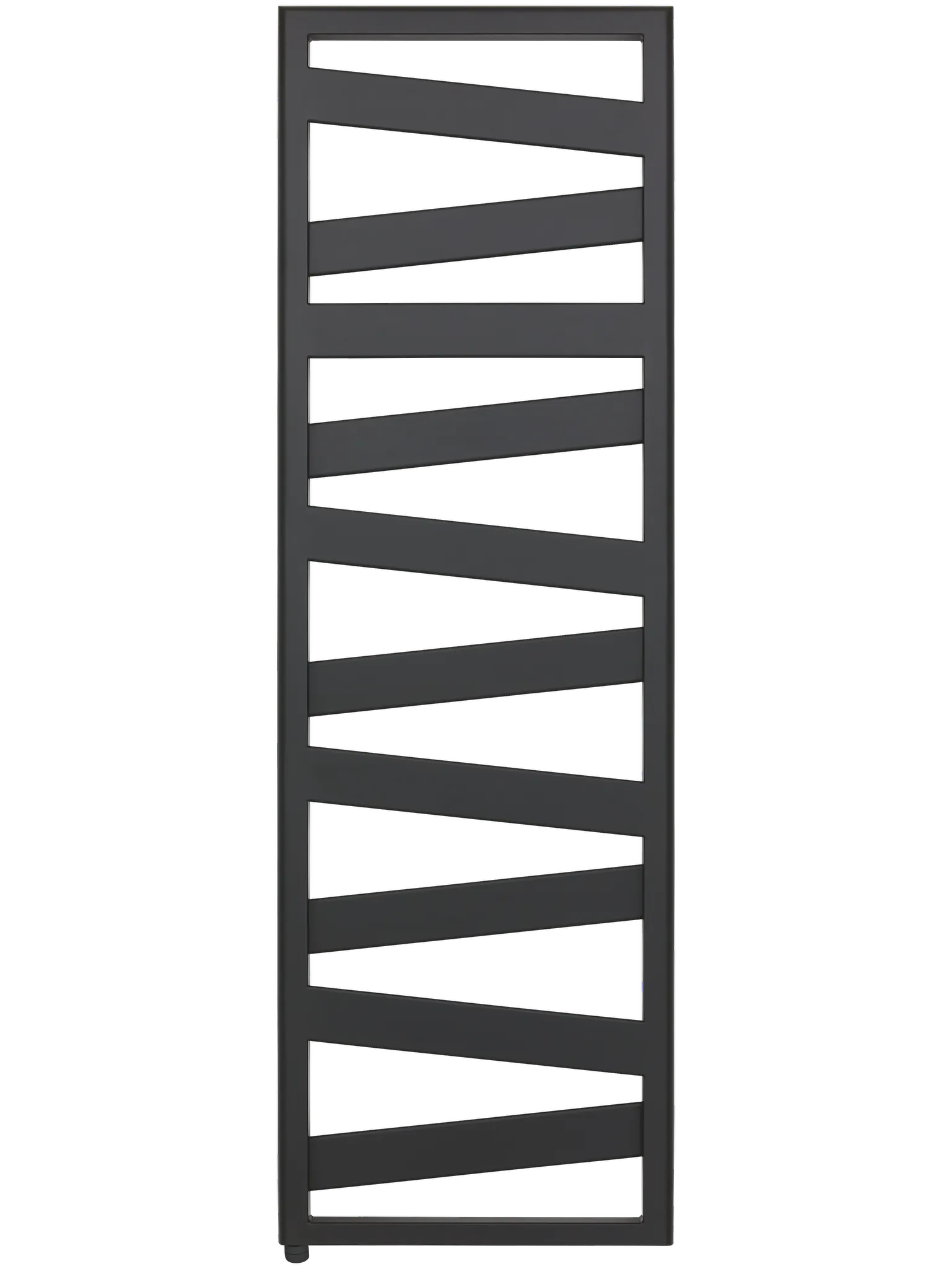 Zehnder Design-Heizkörper „Ribbon“ für Warmwasser-Zentralheizung oder gemischten Betrieb mit 50 mm-Mittelanschluss 60 × 101,7 cm in Anthracite (glänzend)