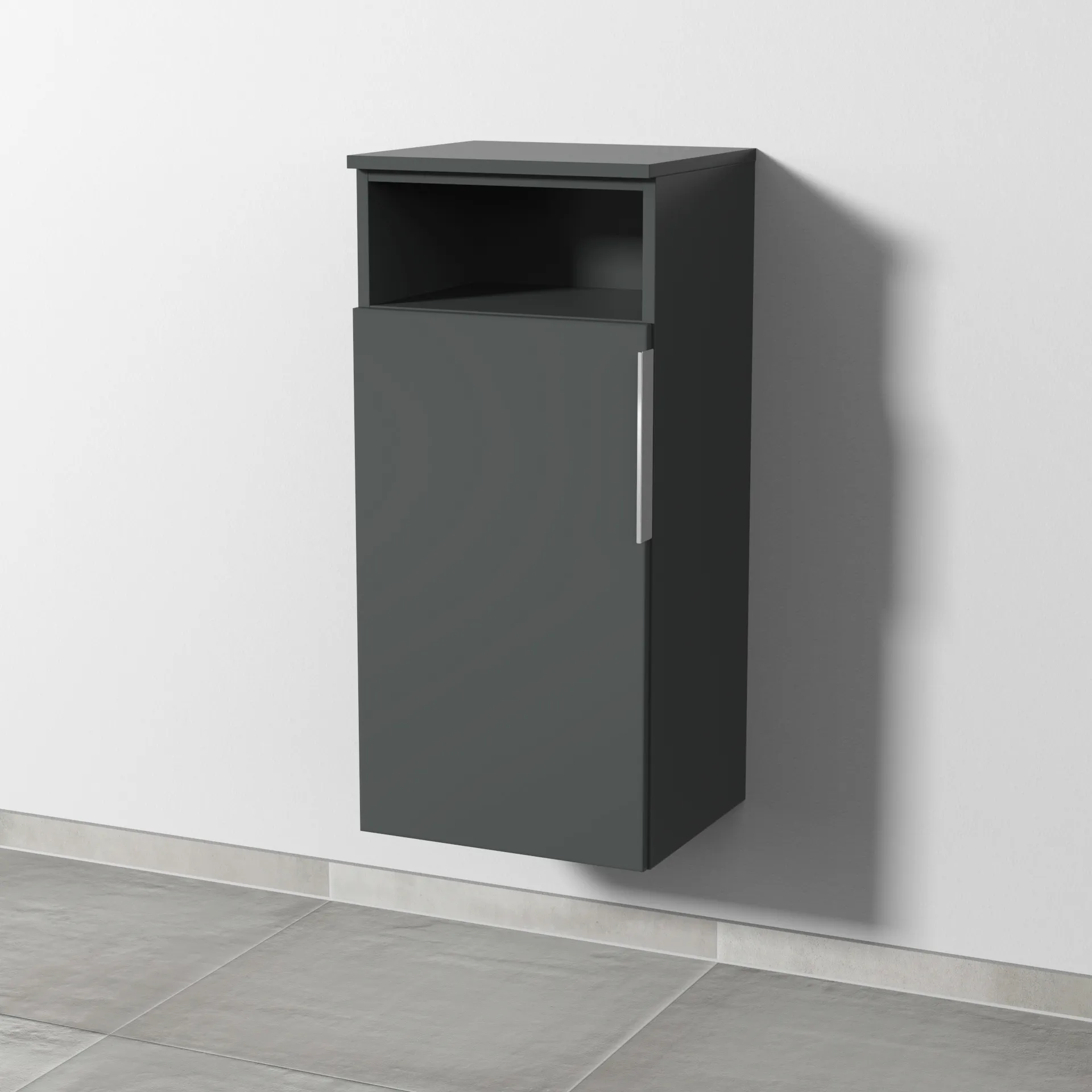 Sanipa Mittelschrank „3way“ 400 × 850 × 345 mm Anschlag links, in Anthrazit (matt), Anschlag links