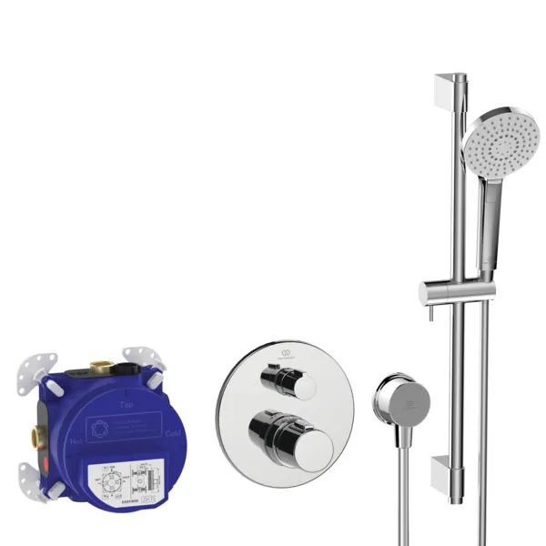 Ideal Standard Armaturen-Bundle Unterputz Ceratherm T100 rund Chrom Ideal Standard Armaturen-Bundle Unterputz Ceratherm T100 rund Chrom