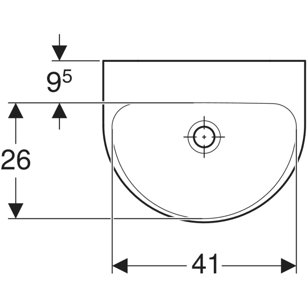 Wandwaschtisch „Renova“, ohne Überlauf 45 × 36 cm in weiß alpin Wandwaschtisch „Renova“, ohne Überlauf 45 × 36 cm in weiß alpin