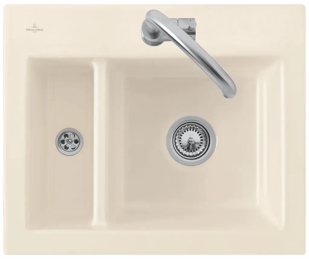 Villeroy & Boch Einbau-Küchenspülbecken „Subway“ 60 XM 620 × 510 × 225 mm, für Becken rechts in Weiß Alpin Villeroy & Boch Einbau-Küchenspülbecken „Subway“ 60 XM 620 × 510 × 225 mm, für Becken rechts in Weiß Alpin
