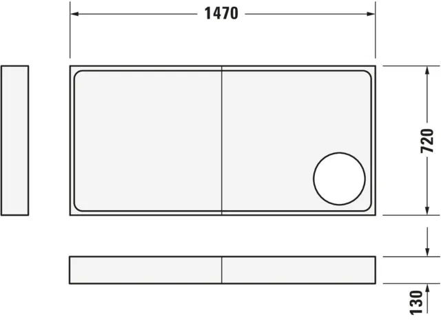 Duravit rechteck Duschwanne „Starck Slimline“ 150 × 75 cm 