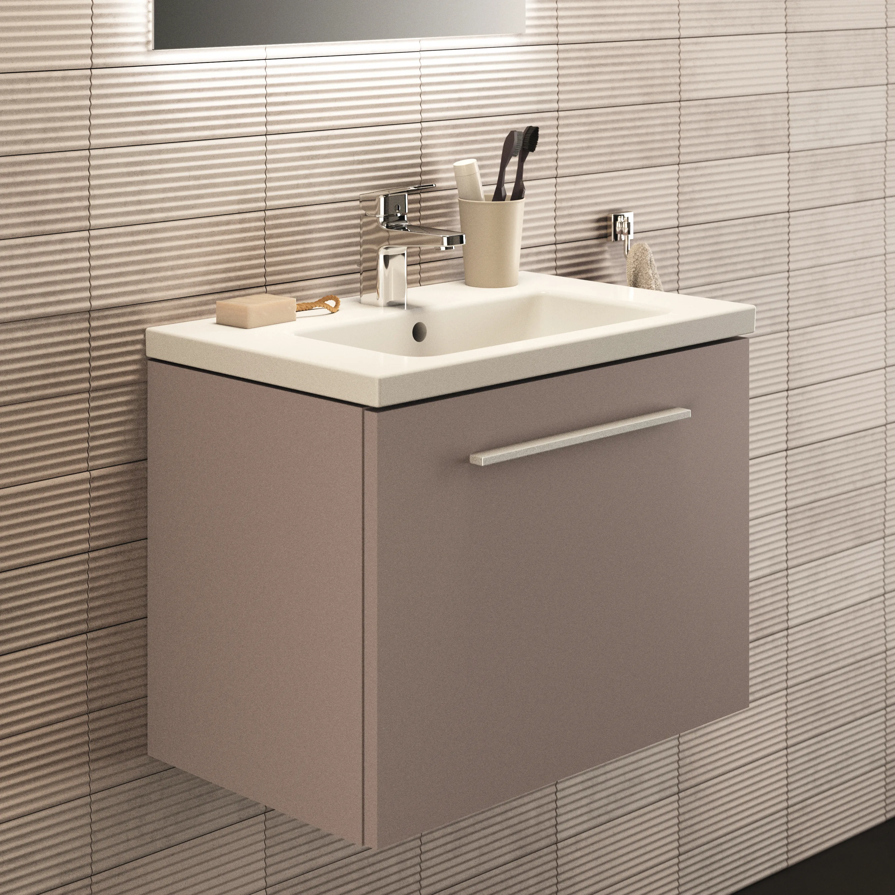 Ideal Standard Waschtischunterschrank „i.lifeS“ 60 × 44 × 37,5 cm Greige matt Ideal Standard Waschtischunterschrank „i.lifeS“ 60 × 44 × 37,5 cm Greige matt