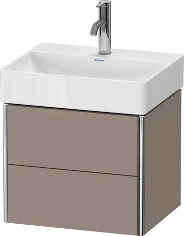 Duravit Waschtischunterschrank wandhängend „XSquare“ 48,4 × 39,7 × 39 cm Basalt Matt