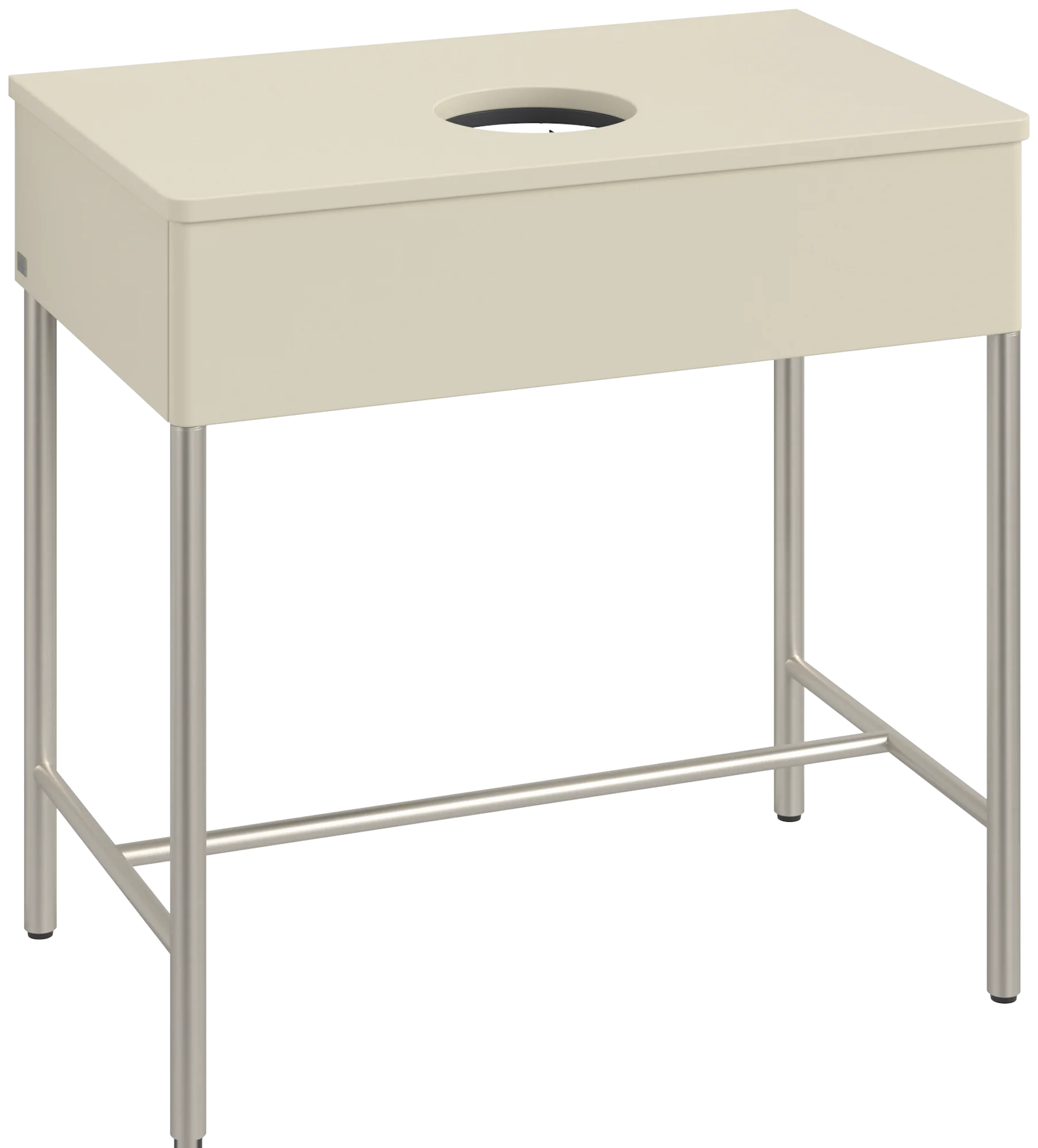 Villeroy & Boch Waschbeckenunterschrank Artis L60010, Silk Grey Matt Lacquer, 800x782x500mm, mit Metallgestell, Beleuchtung, Push-to-open Funktion