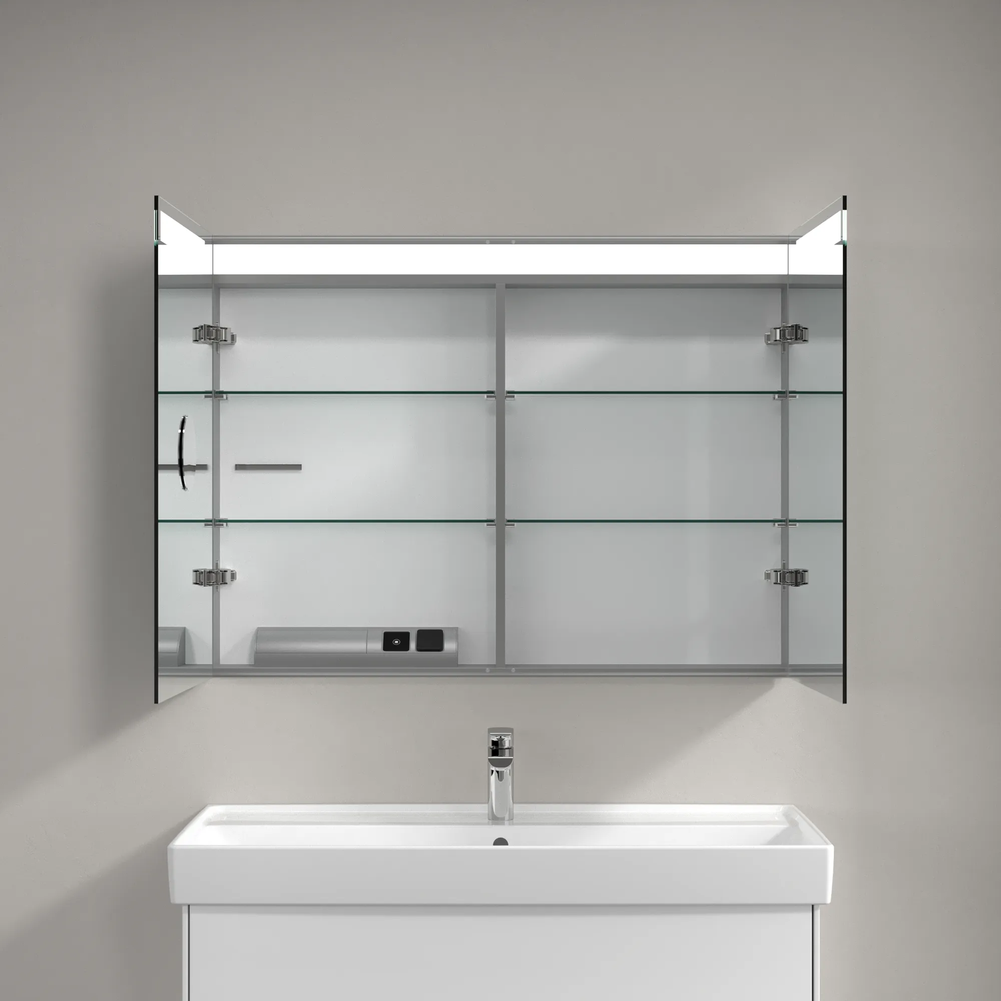 Villeroy & Boch Unterputz-Spiegelschrank „My View-In“ 100,1 × 74,7 × 10,7 × 10,7 cm