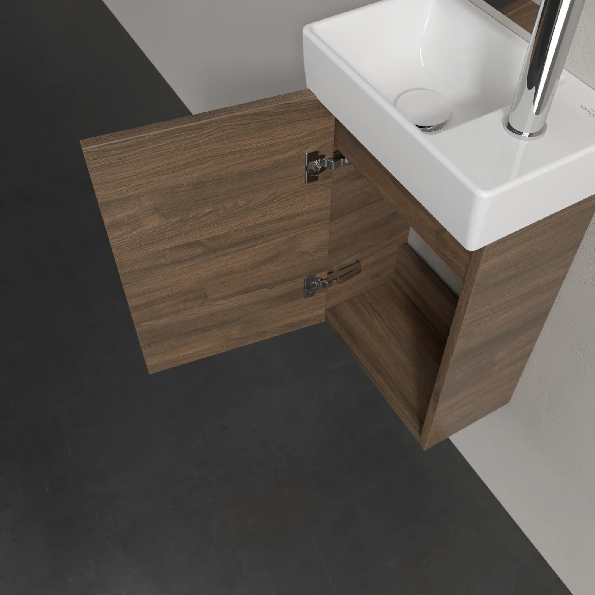 Villeroy & Boch Waschbeckenunterschrank Avento, Arizona Oak, 340 x 514 x 200 mm, 1 Tür, SoftClosing, Wandmontage Villeroy & Boch Waschbeckenunterschrank Avento, Arizona Oak, 340 x 514 x 200 mm, 1 Tür, SoftClosing, Wandmontage