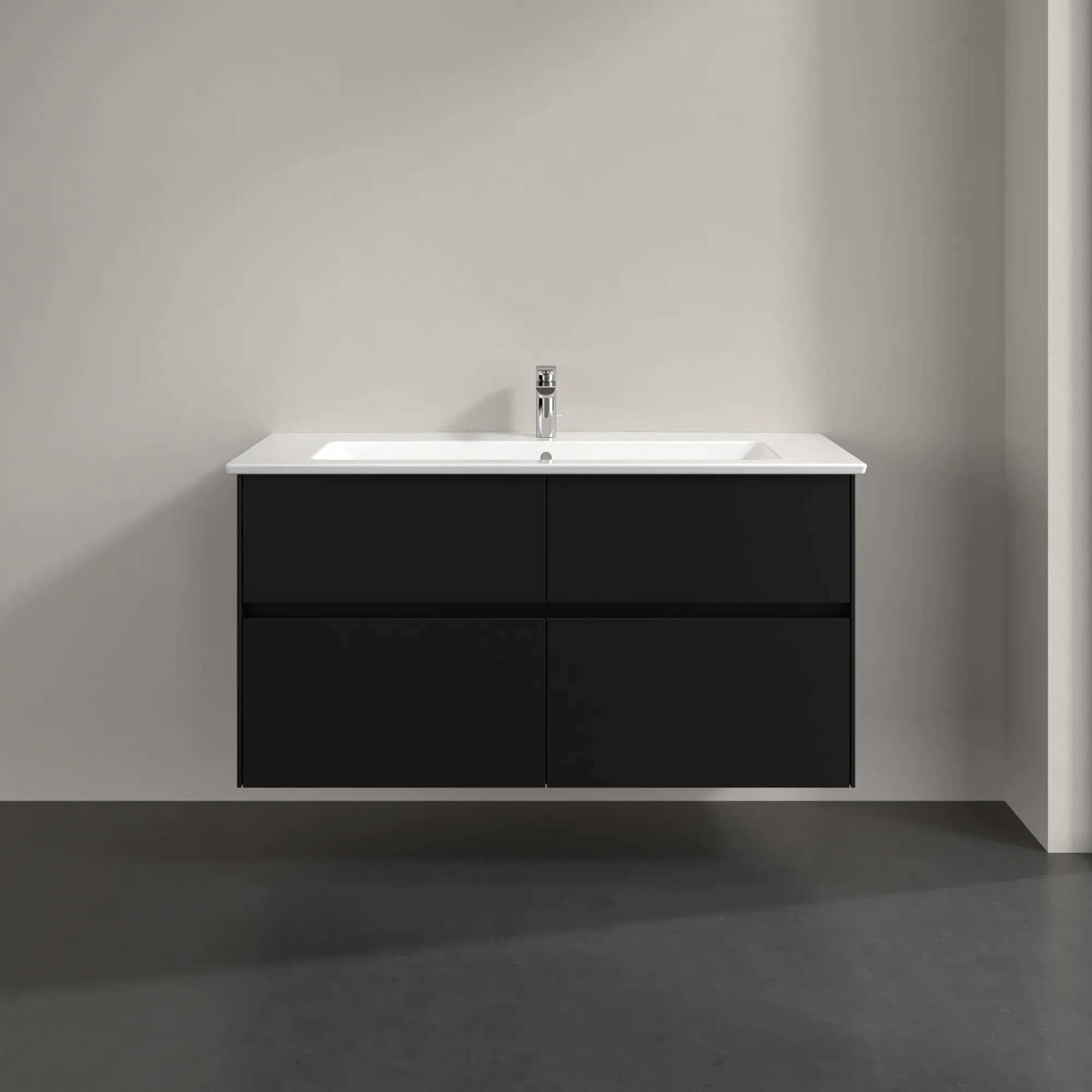 Villeroy & Boch Waschtischunterschrank „Collaro“ 116,1 × 61 × 48 cm mittig, mit Beleuchtung