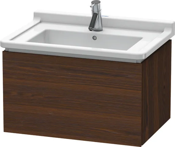 Duravit Waschtischunterschrank wandhängend „L-Cube“ 67 × 40,8 × 46,9 cm Nussbaum gebürstet