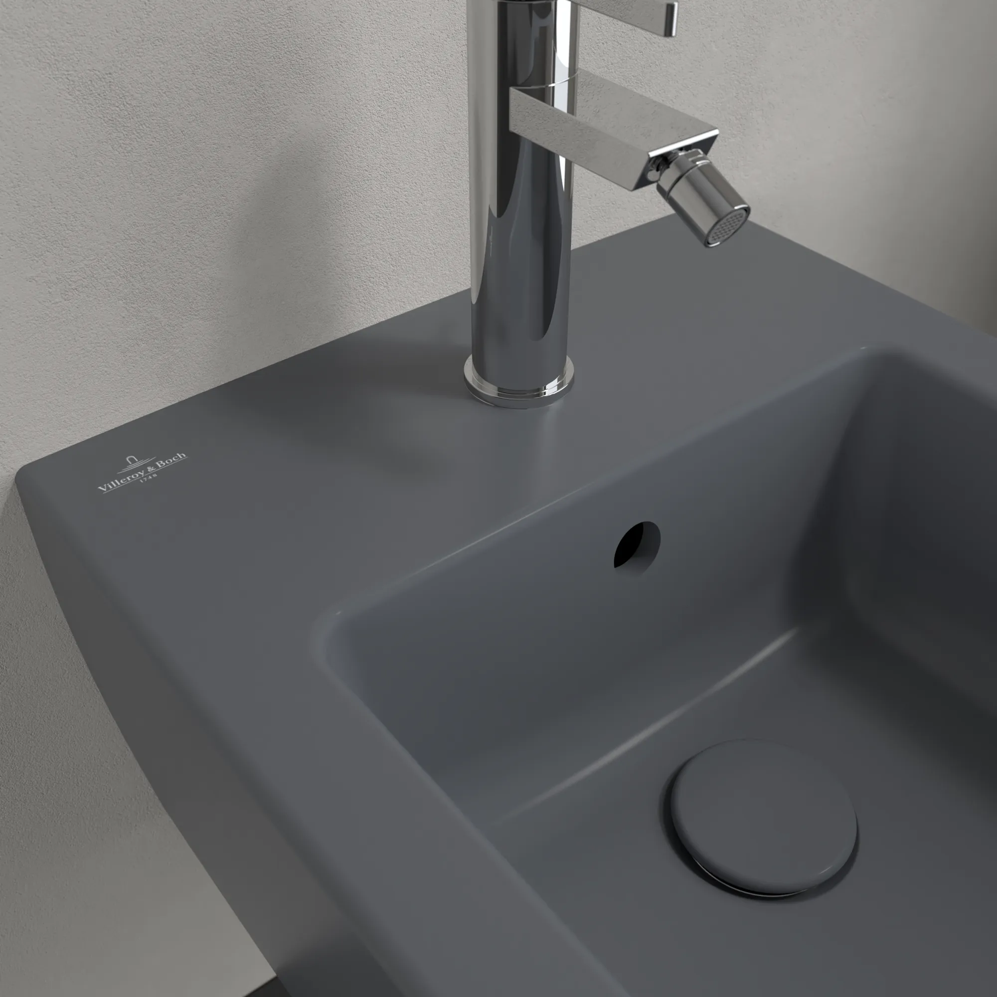 Bidet „Memento 2.0“, Befestigung verdeckt 37,5 × 23 × 56 × 56 cm in Graphite