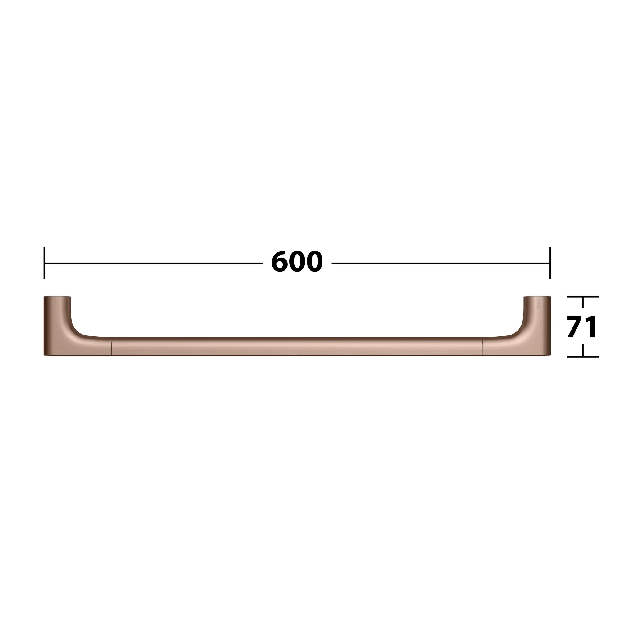 Edition 400 Badetuchhalter 600 mm Rotgold gebürstet