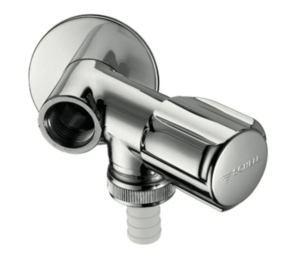 NA-Ventil COMFORT, RFV, DN 15 G 1/2 AG, Schlauchverschraubung Ø 14,5 mm (DN 20 G 3/4 AG), DN 15 G 1/2 IG, chrom