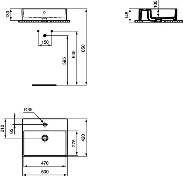 Ideal Standard Waschbecken „i.lifeB“, Hahnlochposition mittig Ideal Standard Waschbecken „i.lifeB“, Hahnlochposition mittig
