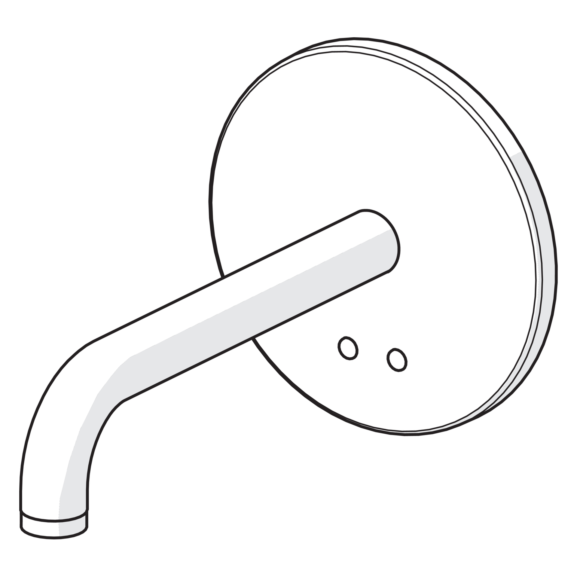 HA Fertigset für Waschtisch-Batterie HANSAELECTRA 8180 Rosette rund 3 V, Bluetooth Ausladung 245 mm Chrom