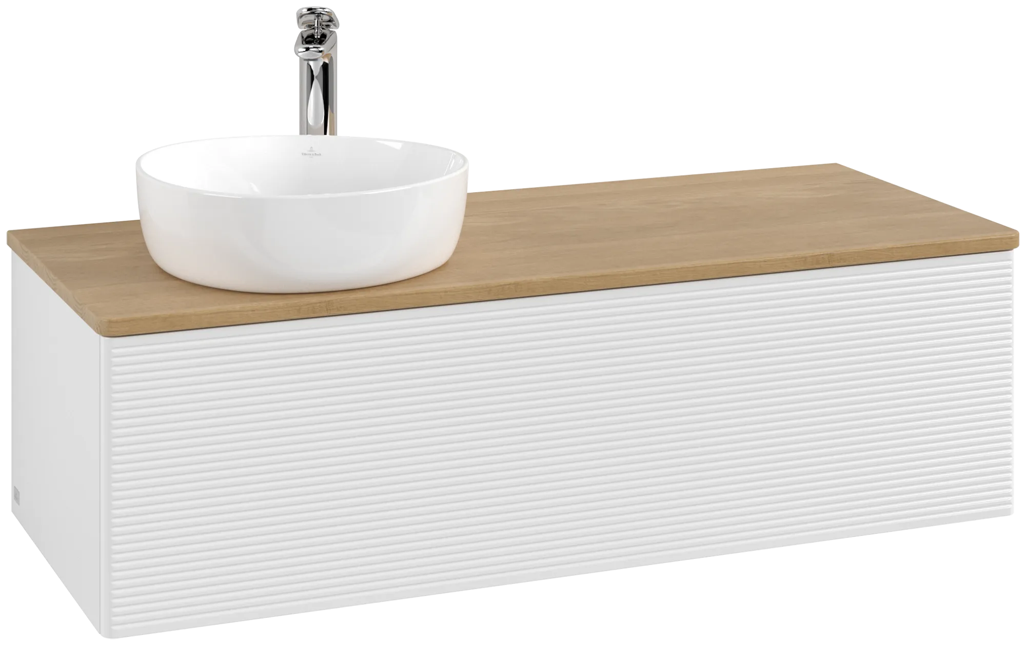 Villeroy & Boch Antao Waschbeckenunterschrank L33_5 1200x360x500mm Glossy White Lacquer / Honey Oak