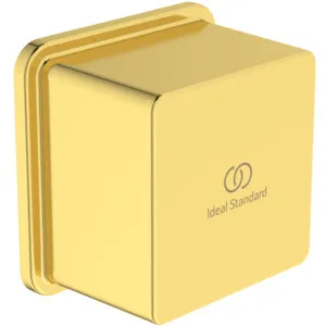 Wandanschlussbogen Idealrain, eckige Rosette, für Brauseschlauch G1/2, Brushed Gold Wandanschlussbogen Idealrain, eckige Rosette, für Brauseschlauch G1/2, Brushed Gold