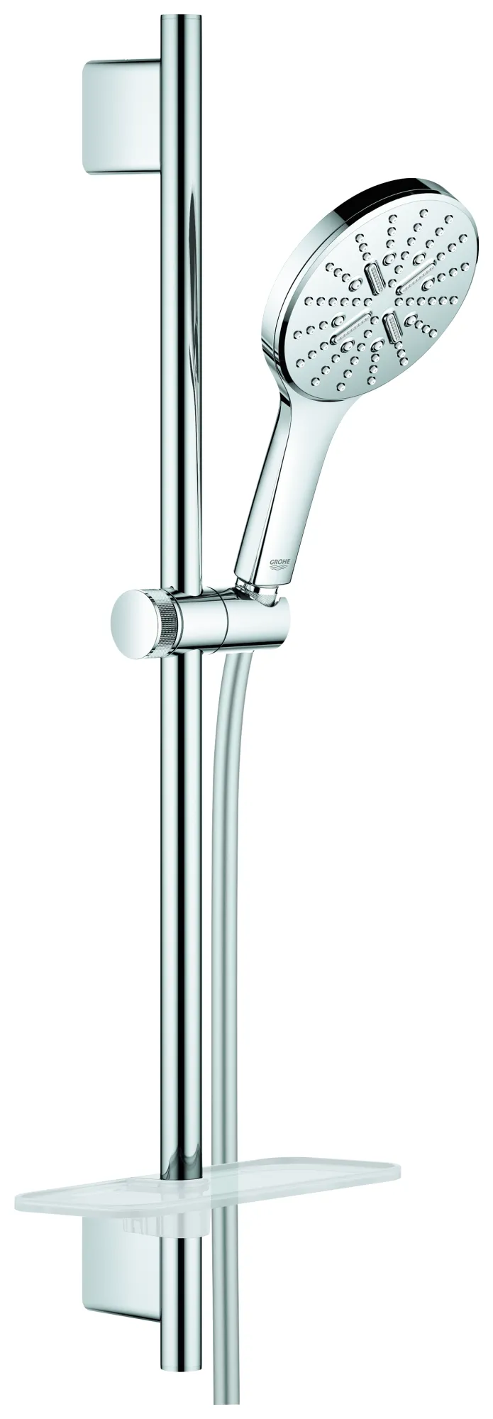 Brausestangenset Rainshower SmartActive 130 26575, 3 Strahlarten, Brausestange 600 mm, Brauseschlauch Silverflex 1.750 mm, Ablage, 9,5 l/min, chrom Brausestangenset Rainshower SmartActive 130 26575, 3 Strahlarten, Brausestange 600 mm, Brauseschlauch Silverflex 1.750 mm, Ablage, 9,5 l/min, chrom