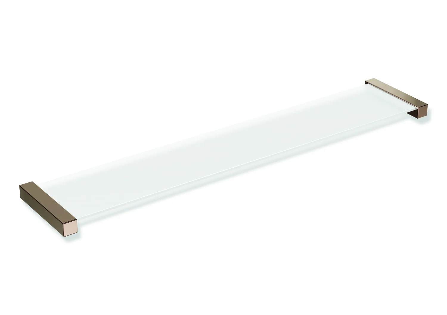 Ablage, Edelstahl, PVD, Ablagefläche aus ESG-Glas (4 mm), von der Unterseite satiniert, Breite 616 mm, Höhe 20 mm, Tiefe 122 mm, in Farbe CK (Messing glänzend) Ablage, Edelstahl, PVD, Ablagefläche aus ESG-Glas (4 mm), von der Unterseite satiniert, Breite 616 mm, Höhe 20 mm, Tiefe 122 mm, in Farbe CK (Messing glänzend)