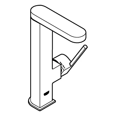 Einhand-Waschtischbatterie Plus 23873_3, L-Size, Einlochmontage, glatter Körper, Push-open Ablaufgarnitur 1 1/4″, chrom Einhand-Waschtischbatterie Plus 23873_3, L-Size, Einlochmontage, glatter Körper, Push-open Ablaufgarnitur 1 1/4″, chrom