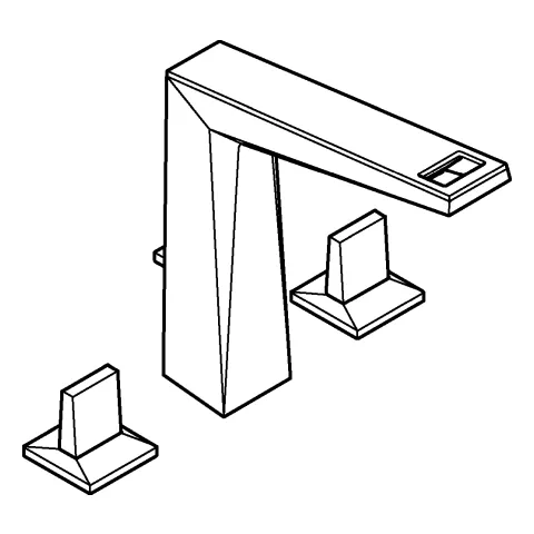 Grohe Allure Brilliant Private Collection 3-Loch Waschtischbatterie 20668, L-Size, White Attica Ceasarstone, chrom Grohe Allure Brilliant Private Collection 3-Loch Waschtischbatterie 20668, L-Size, White Attica Ceasarstone, chrom