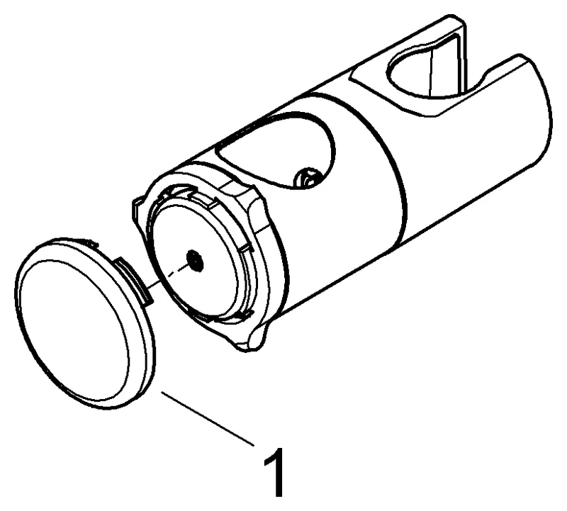 Brausegleiter 12435, mit Metallhülse, für Relexa Plus Brausestange 28 620 000 / 28 621000, ⌀ 28 mm, chrom