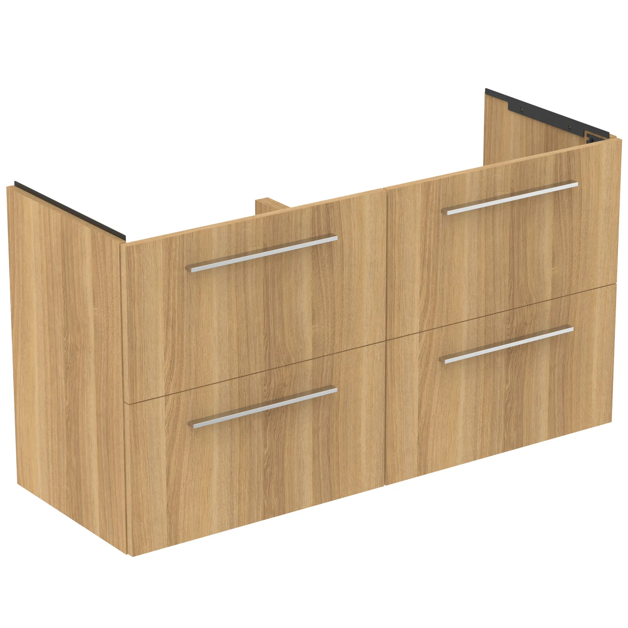 Ideal Standard i.life A Möbeldoppel-Waschtischunterschrank Eiche Natur 1200x440x630 mm 4 Auszüge Softclose