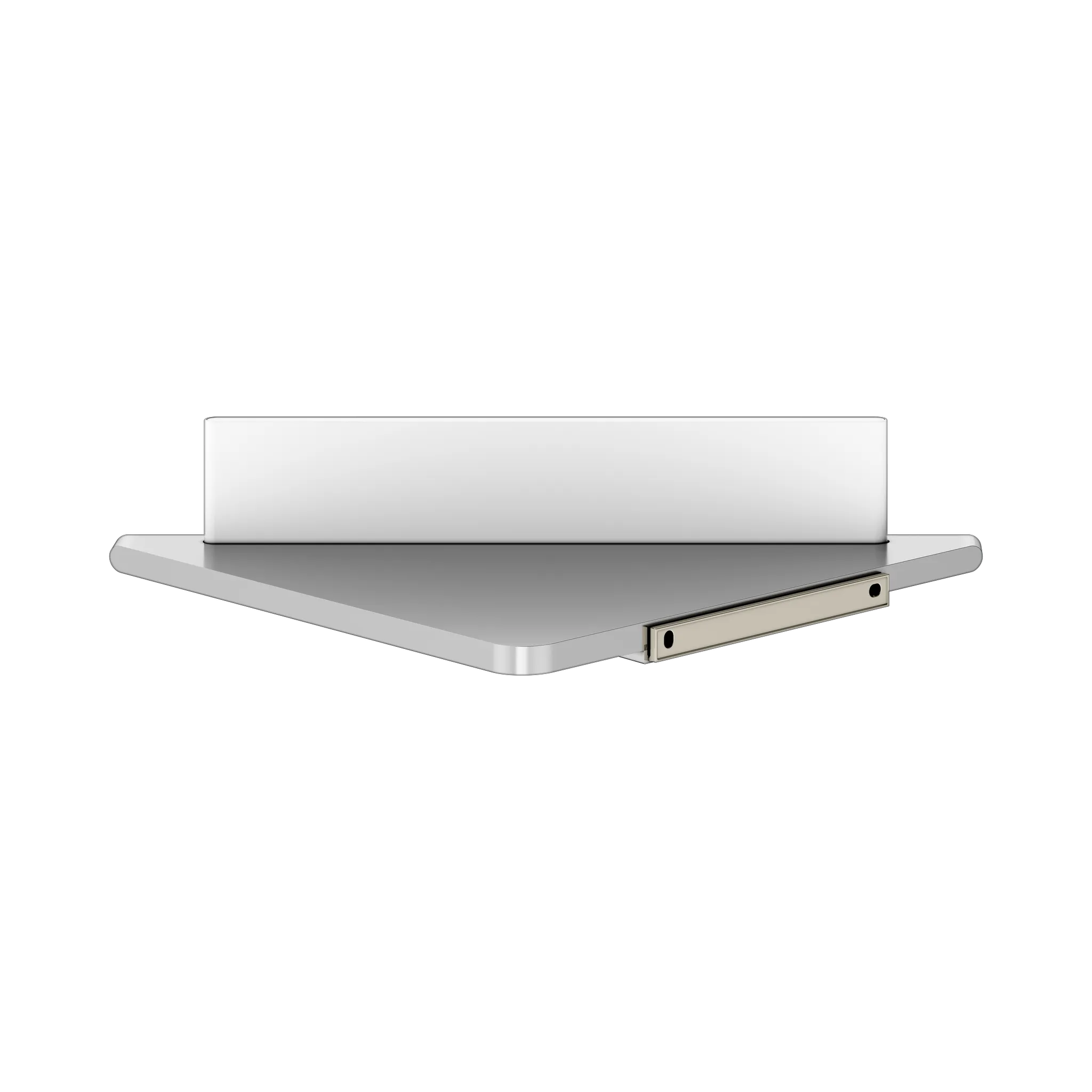 Edition 400 11557170100 Eckduschablage mit integriertem Glasabzieher silber-eloxiert/weiß Edition 400 11557170100 Eckduschablage mit integriertem Glasabzieher silber-eloxiert/weiß