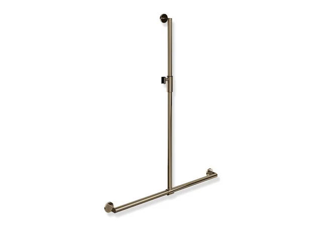 HEWI Duschhandlauf System 900, Edelstahl PVD Bronze glänzend, verschiebbare Brausehalterstange, 1250 mm x 965 mm, Ø 32 mm HEWI Duschhandlauf System 900, Edelstahl PVD Bronze glänzend, verschiebbare Brausehalterstange, 1250 mm x 965 mm, Ø 32 mm