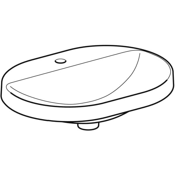 Einbauwaschtisch „Variform“ 60 × 45 cm in weiß alpin Einbauwaschtisch „Variform“ 60 × 45 cm in weiß alpin