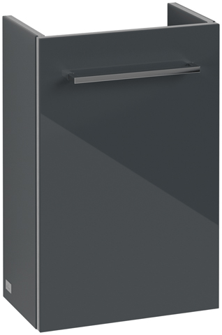 Villeroy & Boch Waschtischunterschrank mit Tür „Avento“ für Schrankwaschtisch 34 × 51,4 × 20,2 × 20,2 cm in Crystal Grey, Anschlag rechts, Soft Closing, 1 Tür