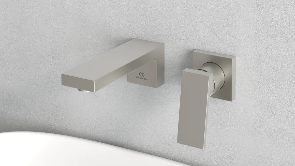 Wand-Waschischarmatur Extra Ausladung 160mm Brushed Gold Wand-Waschischarmatur Extra Ausladung 160mm Brushed Gold