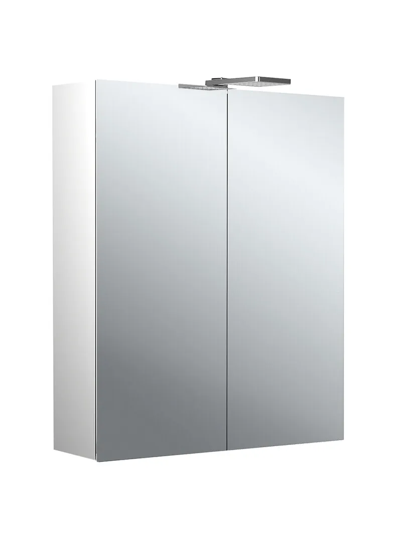 Lichtspiegelschrank pure II LED-Leuchte, Aufputz, mit Waschtischbeleuchtung, 2 Türen, 600mm