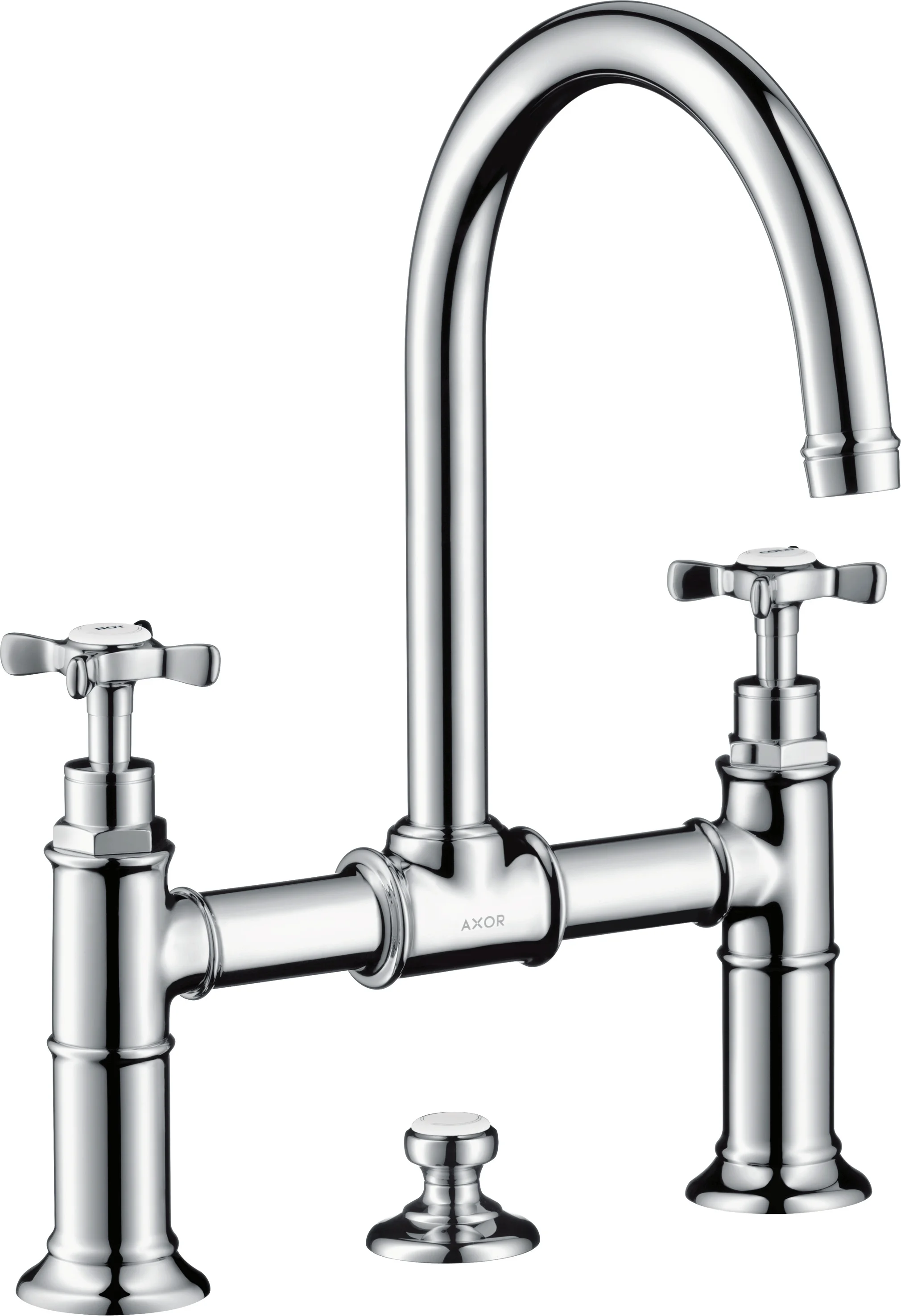 Hansgrohe AXOR Montreux 2-Griff Waschtischarmatur Chrom, ComfortZone 220, Ausladung 175 mm, Auslaufhöhe 224 mm
