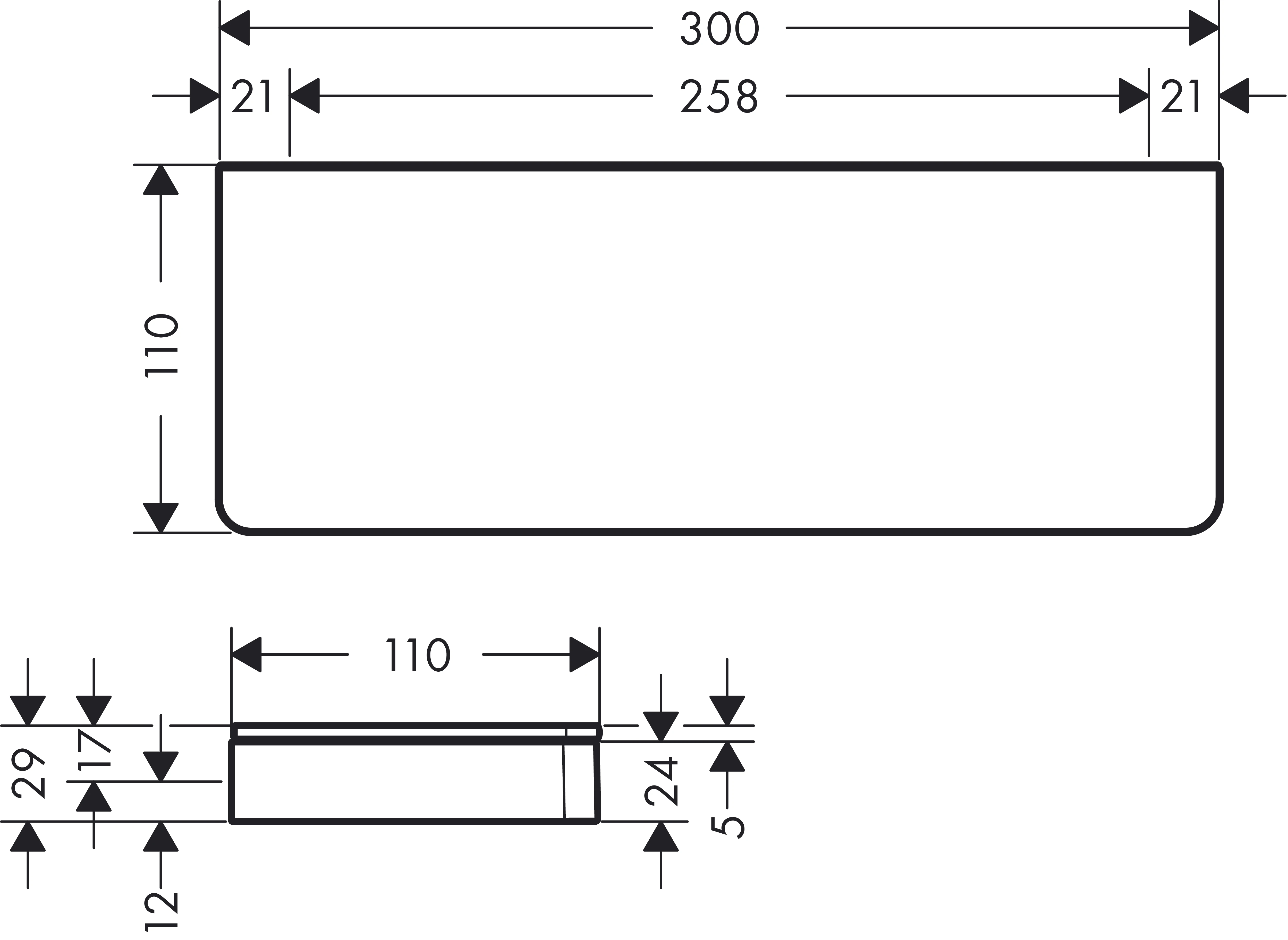 Ablage Axor Universal Accessories 300mm chrom