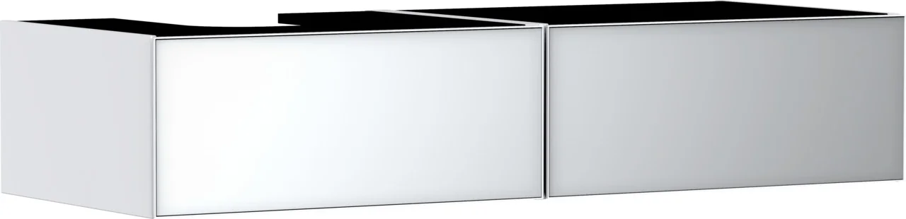 Hansgrohe Xevolos E Waschtischunterschrank Mattweiß 1370x550 mm mit 2 Schubkästen, griff- und geräuschlos, SoftClose, Wandmontage Hansgrohe Xevolos E Waschtischunterschrank Mattweiß 1370x550 mm mit 2 Schubkästen, griff- und geräuschlos, SoftClose, Wandmontage